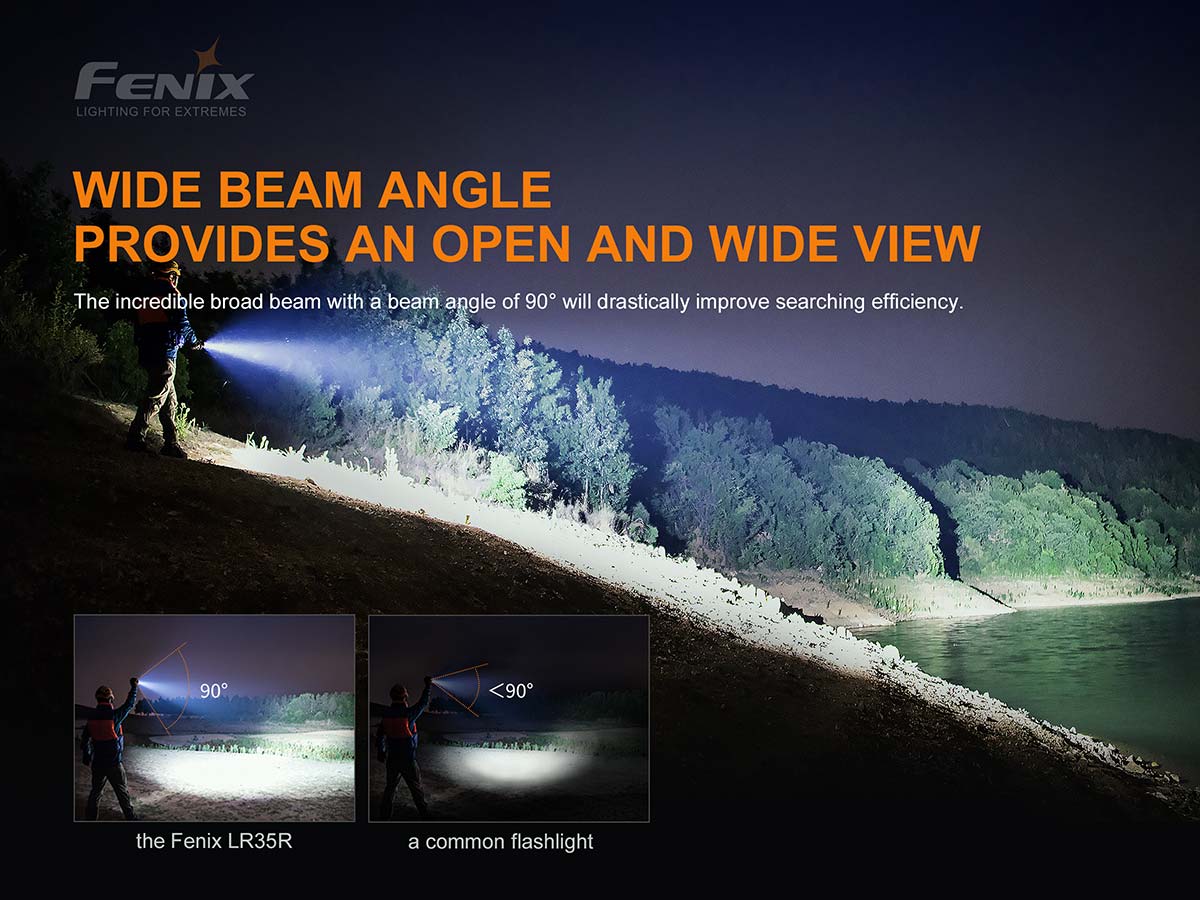 Fenix LR35R Rechargeable Flashlight - 10000 Lumens - Image 3