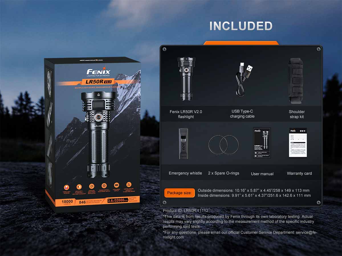 Fenix LR50R V2.0 Flashlight - 18000 Lumens - Image 23