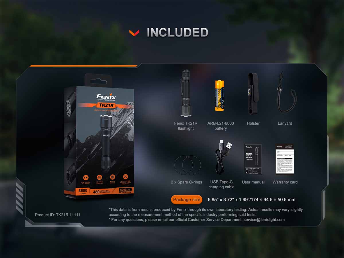 Fenix TK21R Rechargeable Tac Flashlight - Image 19